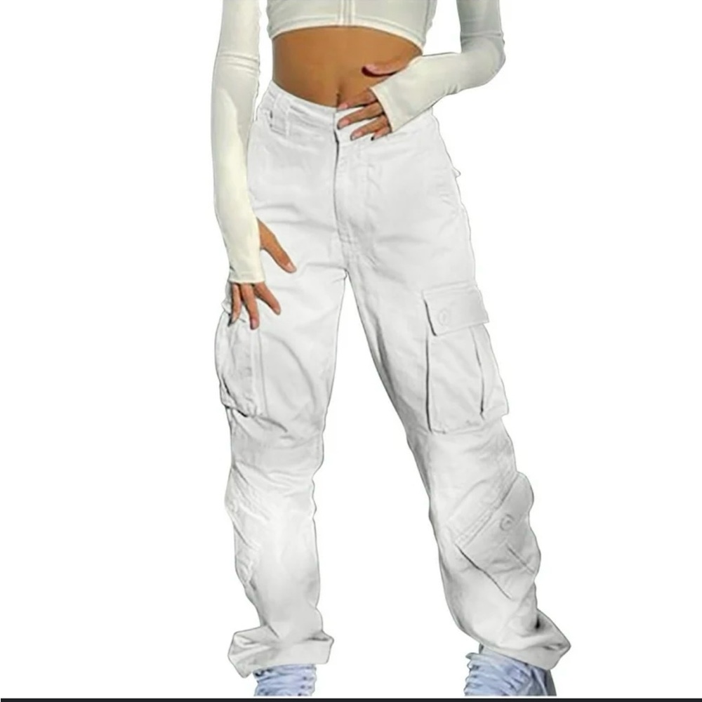 Stylish White Cargo Pants